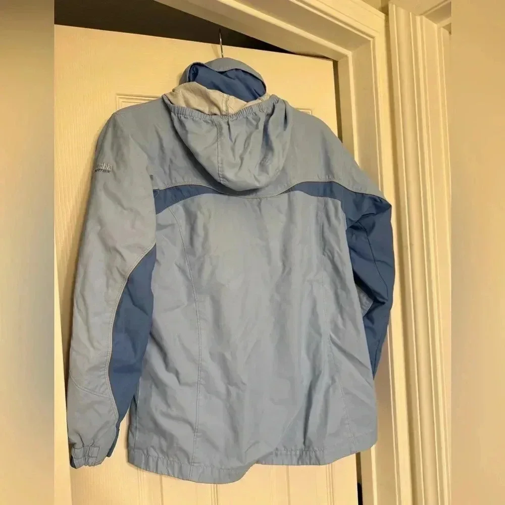 columbia blue and white jacket kids 14/16